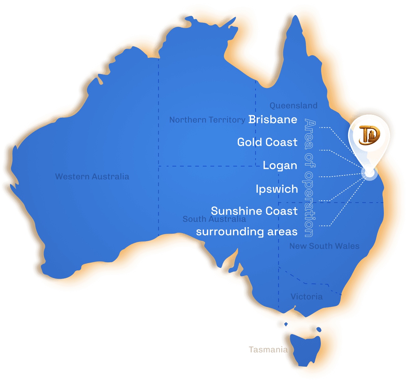 Operational Area of TD Building & Inspections Pty Ltd